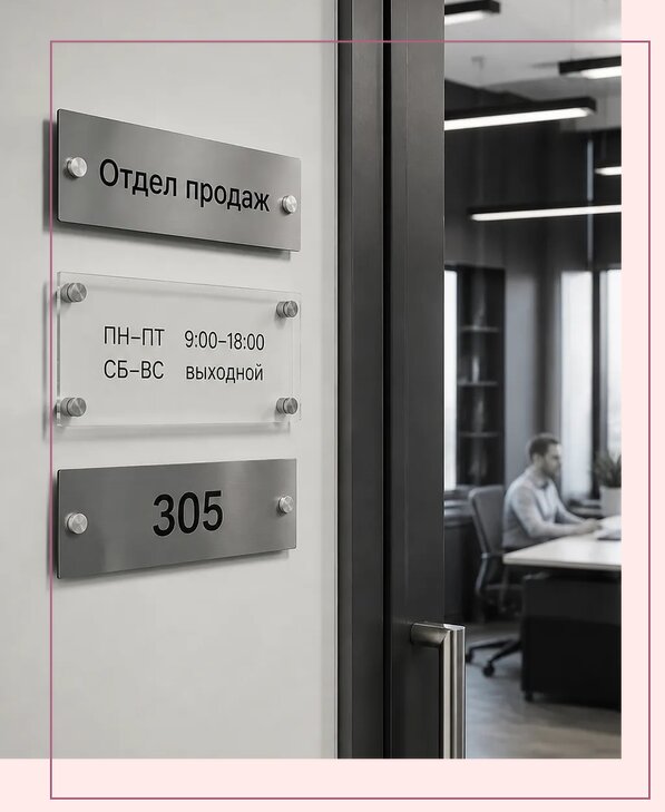 Офисные таблички на дверь в Каменске-Шахтинском по цене от 5047 р. | Аванза-Ксш